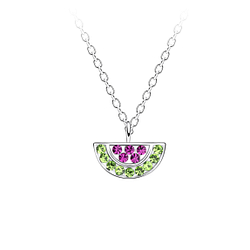 Wholesale Silver Watermelon  Necklace