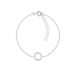 Wholesale Silver Twisted Circle Bracelet