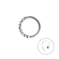 Wholesale Silver Ball Helix Hoop