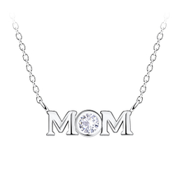 Wholesale Silver Mom Necklace