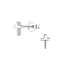 Wholesale Silver Cross Stud Earrings