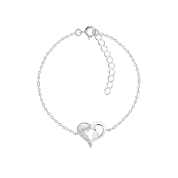 Wholesale Silver Mother Heart Bracelet