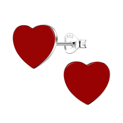 Wholesale Silver Heart Stud Earrings