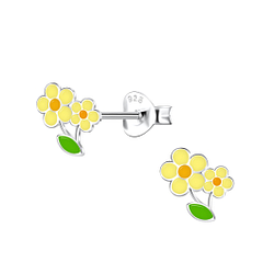 Wholesale Silver Flower Stud Earrings