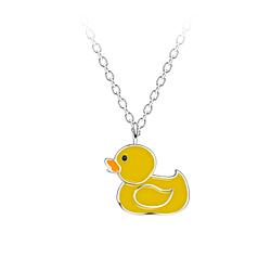 Wholesale Silver Duck Necklace