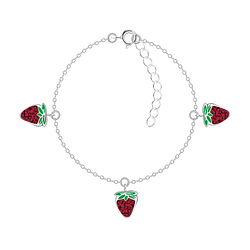 Wholesale Silver Strawberry Bracelet