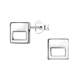Wholesale Silver Square Stud Earrings