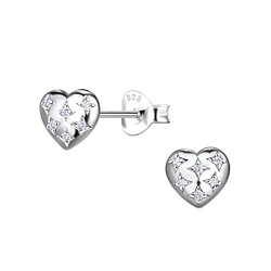 Wholesale Silver Heart Stud Earrings