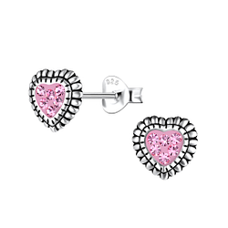 Wholesale Silver Heart Stud Earrings