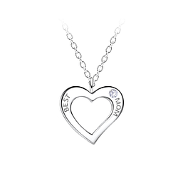 Wholesale Silver Best Mom Necklace