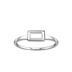 Wholesale Silver Rectangle Ring