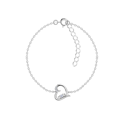 Wholesale Silver Heart Bracelet