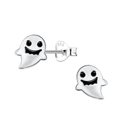 Wholesale Silver Ghost Stud Earrings