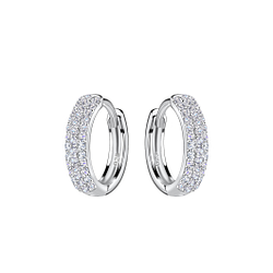 Wholesale 15mm Silver Huggie Earrings