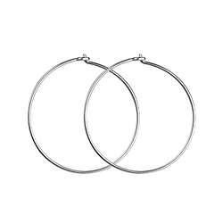 Wholesale 25mm Silver Wire Hoop Earrings – Pack of 5 Pairs