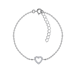 Wholesale Silver Heart Bracelet