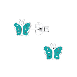 Wholesale Silver Butterfly Stud Earrings