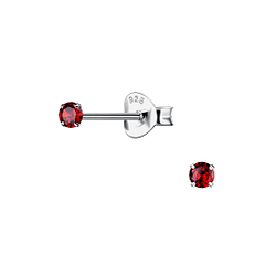 Wholesale 2.5mm Round Cubic Zirconia Silver Stud Earrings