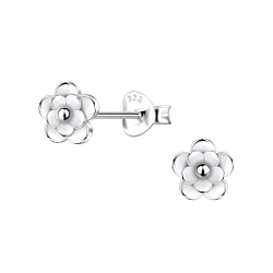 Wholesale Silver Flower Stud Earrings