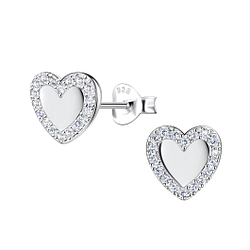 Wholesale Silver Heart Stud Earrings