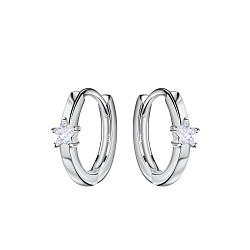 Wholesale 12mm Silver Star Huggie Earrings