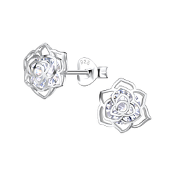 Wholesale Silver Flower Stud Earrings