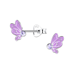 Wholesale Silver Butterfly Stud Earrings