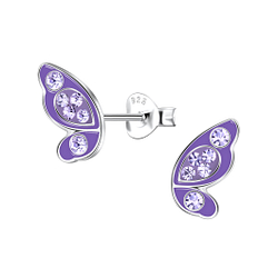 Wholesale Silver Butterfly Stud Earrings