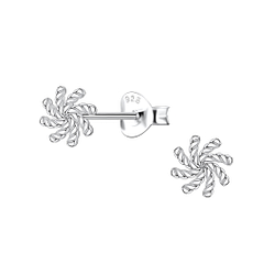 Wholesale Silver Twisted Stud Earrings