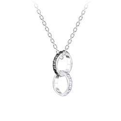 Wholesale Silver Circle Crystal Necklace