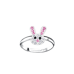 Wholesale Silver Rabbit Adjustable Ring