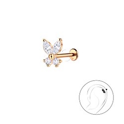 Wholesale Silver Butterfly with Titanium Labret