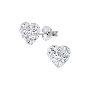 Wholesale Silver Heart Stud Earrings