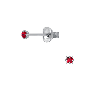 Wholesale 2.5mm Round Crystal Silver Stud Earrings