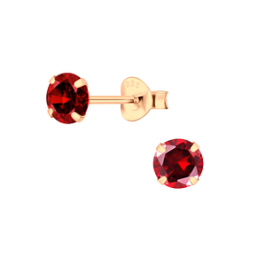 Wholesale 5mm Round Cubic Zirconia Silver Stud Earrings