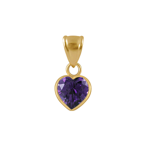 Wholesale 6mm Heart Cubic Zirconia Silver Pendant
