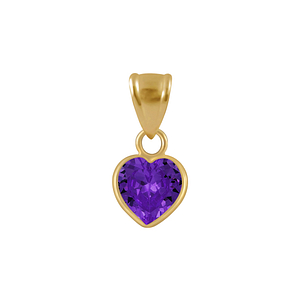 Wholesale 6mm Heart Cubic Zirconia Silver Pendant