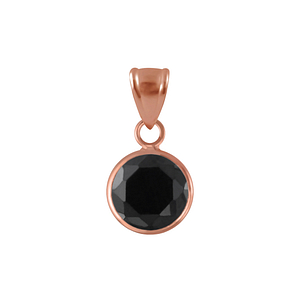 Wholesale 8mm Round Cubic Zirconia Silver Pendant