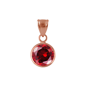 Wholesale 8mm Round Cubic Zirconia Silver Pendant