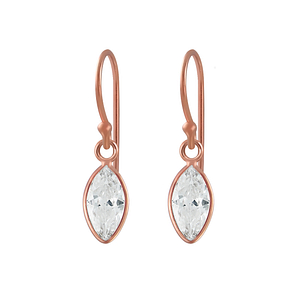 Wholesale 5x10mm Marquise Cubic Zirconia Silver Earrings