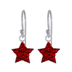 Wholesale Silver Crystal Star Earrings