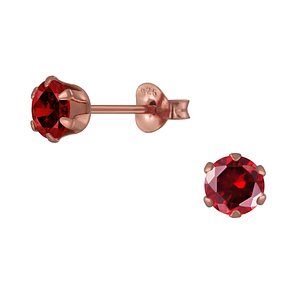 Wholesale 5mm Round Cubic Zirconia Silver Stud Earrings