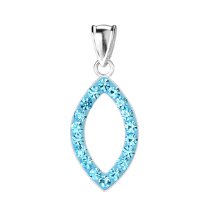 Wholesale Silver Marquise Crystal Pendant