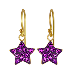Wholesale Silver Star Crystal Earrings