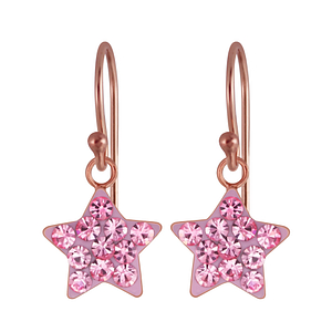 Wholesale Silver Star Crystal Earrings