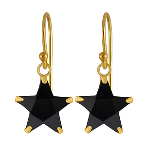 Wholesale 10mm Star Cubic Zirconia Silver Earrings