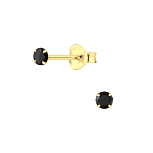 Wholesale 3mm Round Cubic Zirconia Silver Stud Earrings