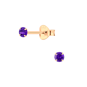 Wholesale 3mm Round Cubic Zirconia Silver Stud Earrings