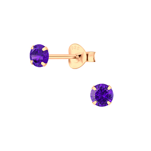 Wholesale 4mm Round Cubic Zirconia Silver Stud Earrings