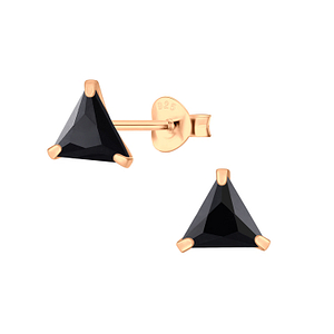 Wholesale 6mm Triangle Cubic Zirconia Stud Earrings